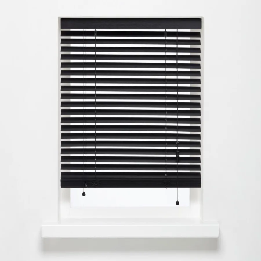 Kwantum Houten Jaloezieën*Bamboe Jaloezie Jax Zwart 80x175 Cm 080X175CM