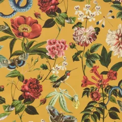 Kwantum Vliesbehang*Behang Angela Oker