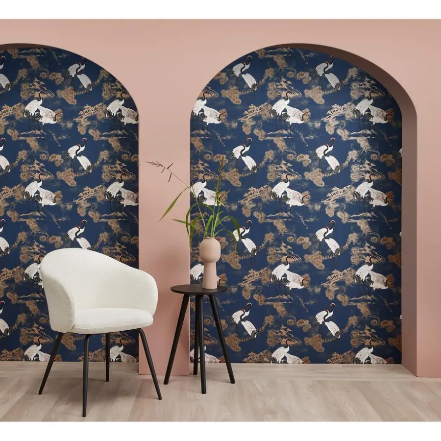 Kwantum Vliesbehang*Behang Anna Blauw