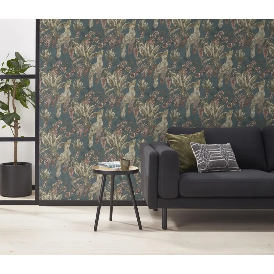 Kwantum Vliesbehang*Behang Frank Blauw