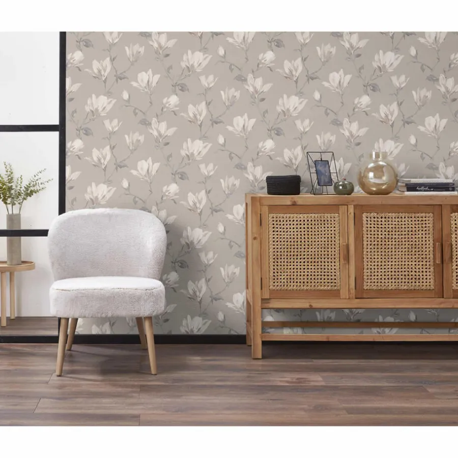 Kwantum Vliesbehang*Behang Lea Taupe