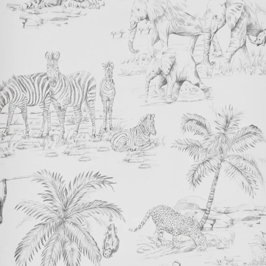 Kwantum Vliesbehang*Behang Marcel Grijs