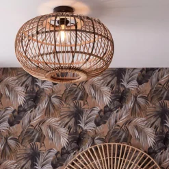 Kwantum Vliesbehang*Behang Merel Bruin