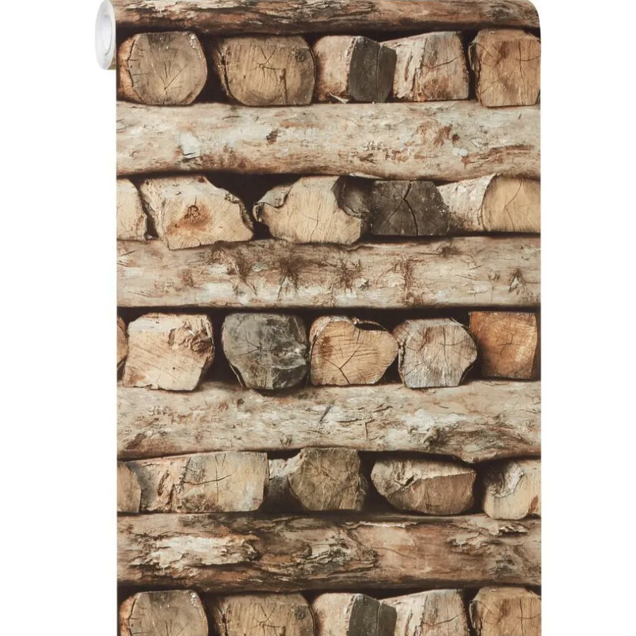 Kwantum Vliesbehang*Behang Stor Bruin