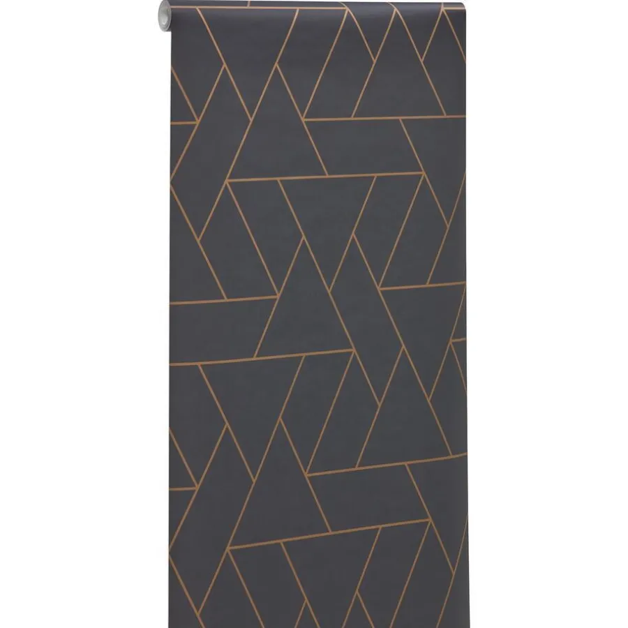 Kwantum Vliesbehang*Behang Ties Antraciet