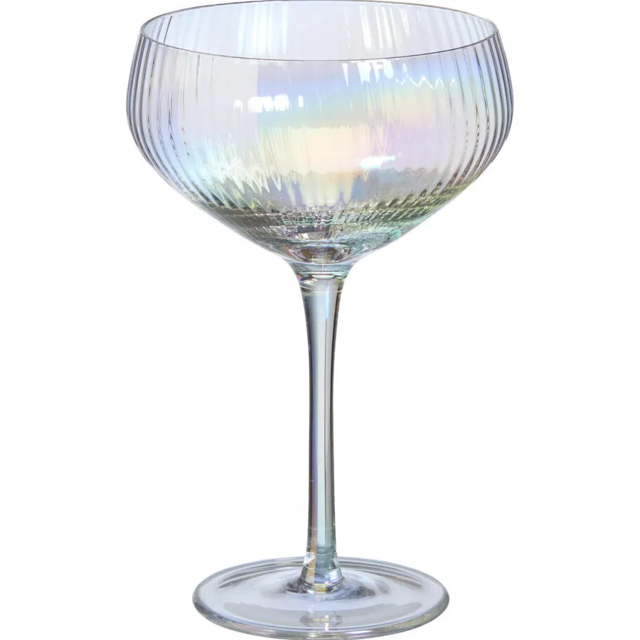 Kwantum Glazen|Glazen*Champagneglas Ribbel Holo - 370 Ml