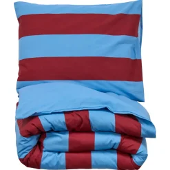 Kwantum Dekbedovertrekken|Beddengoed*Dekbedovertrek Ezra - Blauw/rood 140x220 Cm 140X220CM