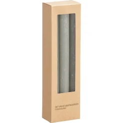 Kwantum Kaarsen & Theelichten|Kaarsen & Theelichten*Dinerkaars Rustiek 6 Stuks LichtGroen