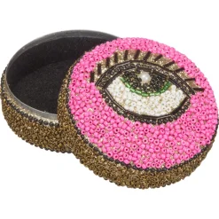 Kwantum Decoratieve Opbergdozen*Doosje Oog Roze Multicolor