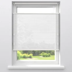 Kwantum Plisségordijnen*Dubbel Plissé Jikke Wit Lichtdoorlatend