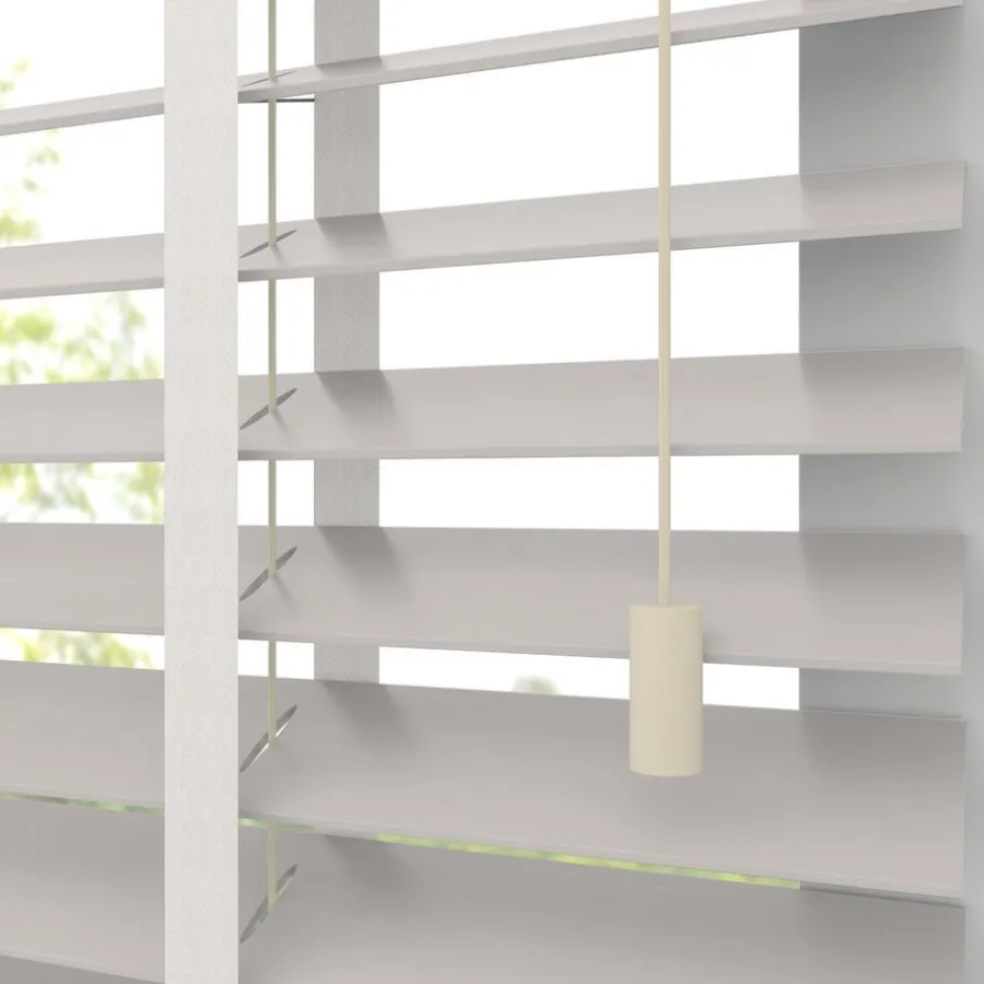 Kwantum Houten Jaloezieën|Jaloezieën*Fenstr Bamboe Jaloezie Wessel Off White 50mm Offwhite