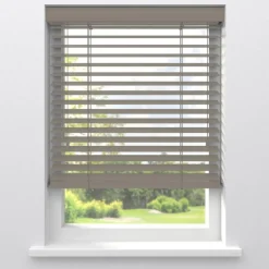 Kwantum Houten Jaloezieën|Jaloezieën*Fenstr Bamboe Jaloezie Wessel 50mm Taupe