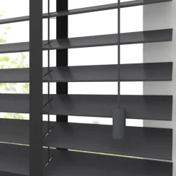 Kwantum Jaloezieën*Fenstr Bamboe Jaloezie Wessel 50mm Zwart