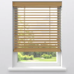 Kwantum Aluminium Jaloezieën|Houten Jaloezieën*Fenstr Bamboe Jaloezie Wietze Honing 50mm