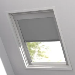 Kwantum Dakraam Rolgordijnen|Rolgordijnen*Fenstr Dakraam Rolgordijn Dave Grijs Verduisterend LichtGrijs