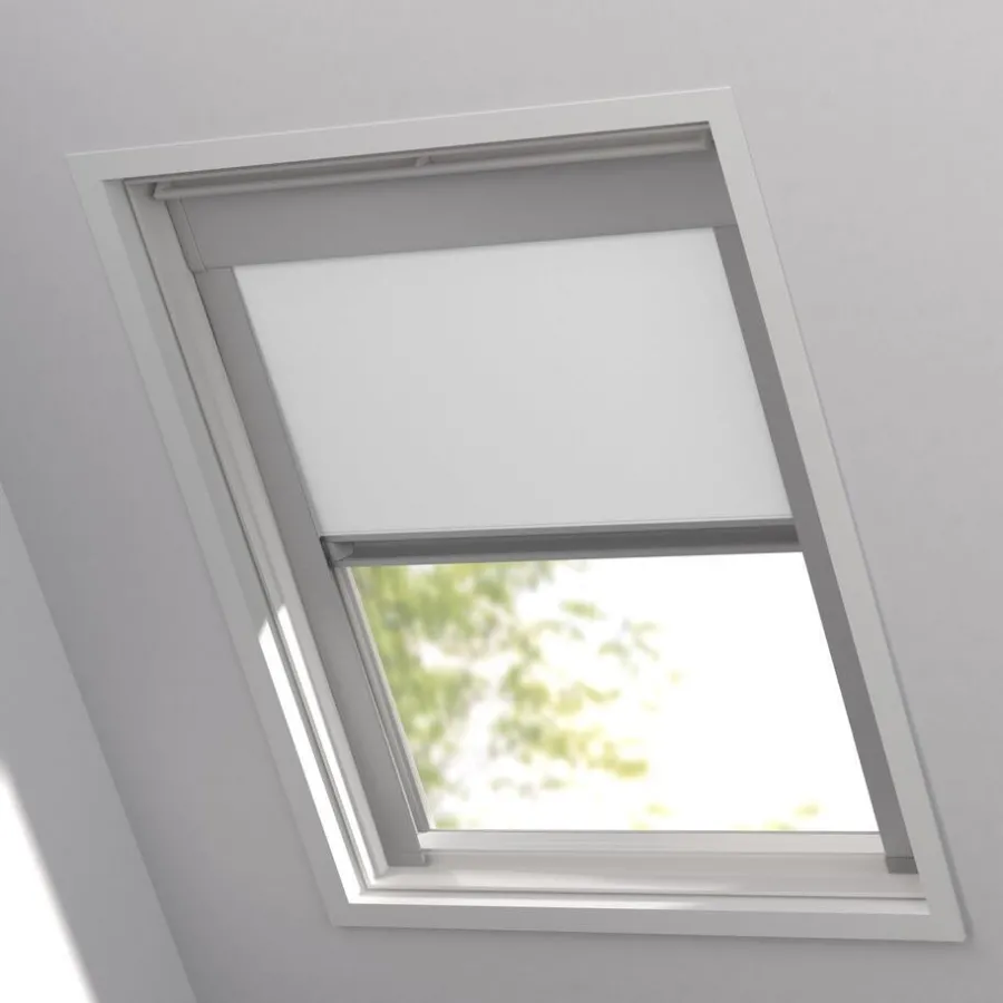 Kwantum Dakraam Rolgordijnen|Rolgordijnen*Fenstr Dakraam Rolgordijn Dave Verduisterend Wit