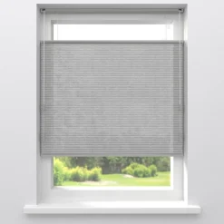 Kwantum Plisségordijnen*Fenstr Dubbel Plissé Jana Grijs Lichtdoorlatend LichtGrijs