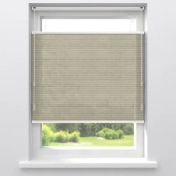 Kwantum Isolerende Gordijnen|Plisségordijnen*Fenstr Dubbel Plissé Jana Lichtdoorlatend Zand