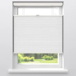 Kwantum Plisségordijnen*Fenstr Dubbel Plissé 45mm Lotte Lichtdoorlatend Wit