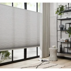 Kwantum Plisségordijnen*Fenstr Dubbel Plissé Puck Lichtgrijs Lichtdoorlatend