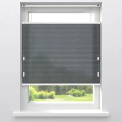 Kwantum Plisségordijnen*Fenstr Dubbel Plisségordijn Mia Donkergrijs Lichtdoorlatend Dr.Grijs