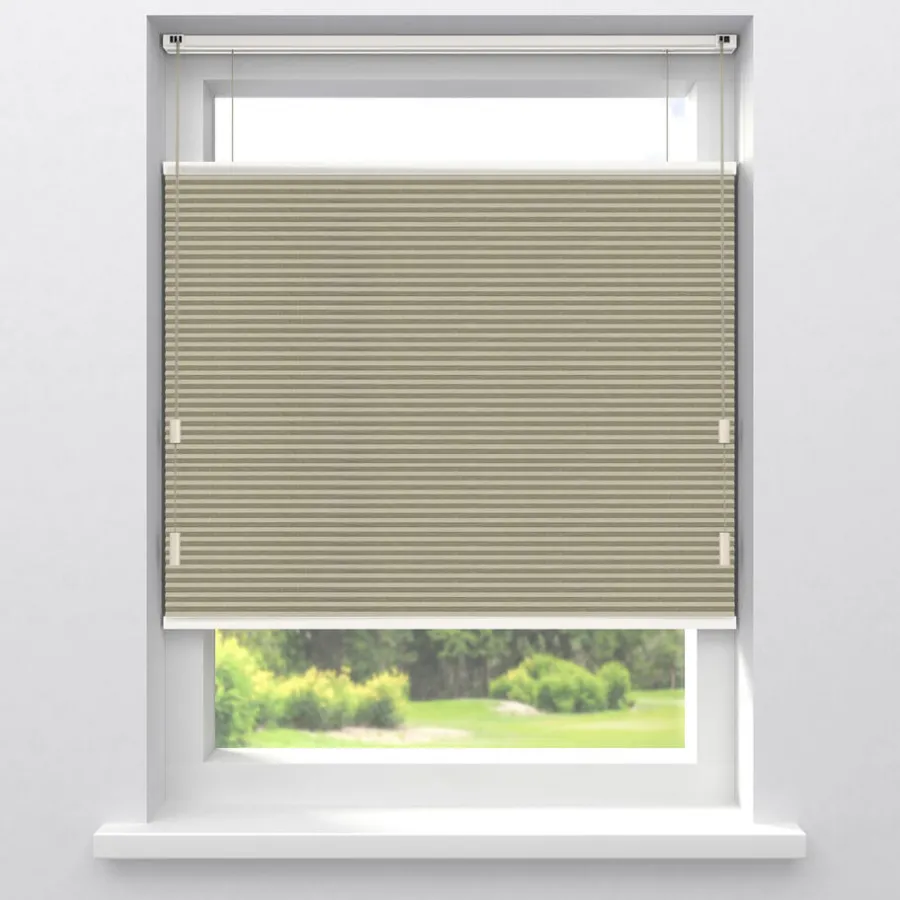 Kwantum Plisségordijnen*Fenstr Dubbel Plisségordijn Aniek Verduisterend Taupe