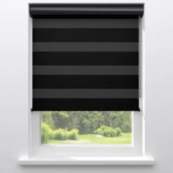 Kwantum Duo-Rolgordijnen*Fenstr Duo Rolgordijn Mace Zwart