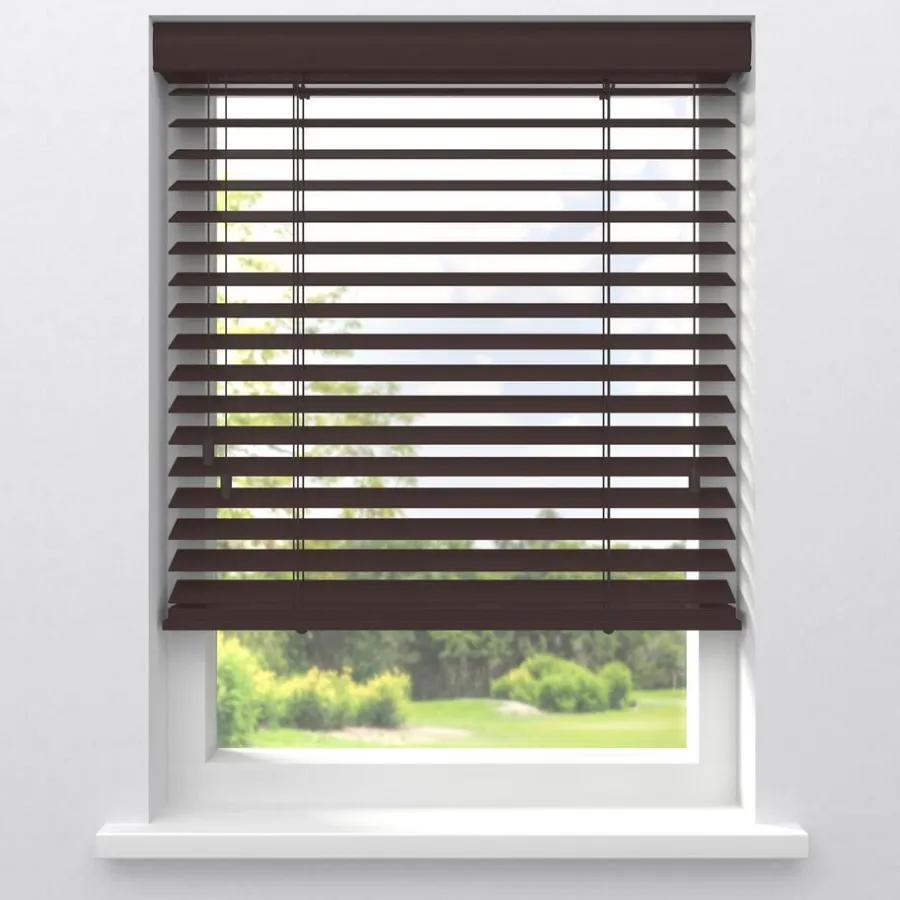 Kwantum Houten Jaloezieën|Jaloezieën*Fenstr Houten Jaloezie Harm Bruin 50mm