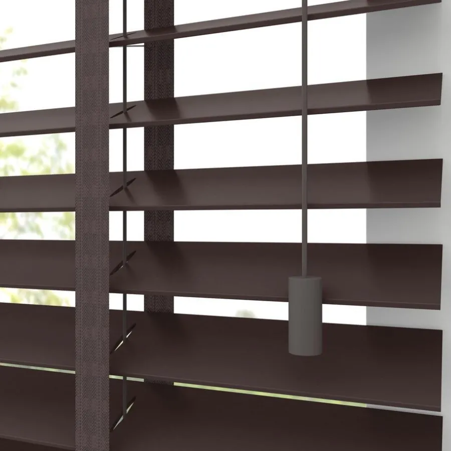 Kwantum Houten Jaloezieën|Jaloezieën*Fenstr Houten Jaloezie Harm Bruin 50mm