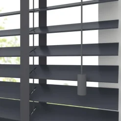 Kwantum Houten Jaloezieën|Jaloezieën*Fenstr Houten Jaloezie Hein 50mm Antraciet