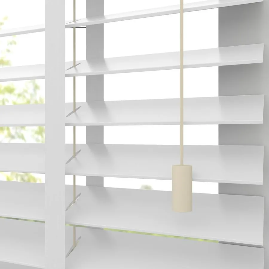 Kwantum Houten Jaloezieën|Jaloezieën*Fenstr Houten Jaloezie Hein 50mm Wit