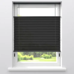 Kwantum Plisségordijnen*Fenstr Plissé Mara Zwart Lichtdoorlatend