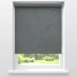 Kwantum Rolgordijnen*Fenstr Rolgordijn Gus Velours Verduisterend Grijs
