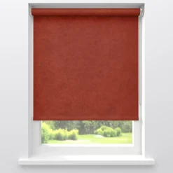 Kwantum Rolgordijnen*Fenstr Rolgordijn Gus Velours Deels Verduisterend Cognac