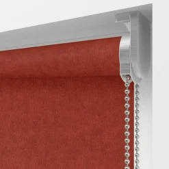 Kwantum Rolgordijnen*Fenstr Rolgordijn Gus Velours Deels Verduisterend Cognac