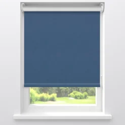 Kwantum Rolgordijnen*Fenstr Rolgordijn Noor Donkerblauw Verduisterend Dr.Blauw