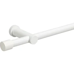 Kwantum Gordijnroedes*Gordijnroede 200 Cm Wit Hout - Ø28mm