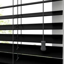 Kwantum Houten Jaloezieën|Jaloezieën*Houten Jaloezie Xander 50mm Zwart