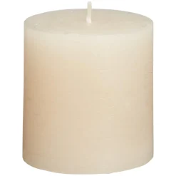 Kwantum Kaarsen & Theelichten|Kaarsen & Theelichten*Kaars Rustiek Ecru 7x7 Cm 007X007CM