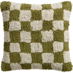 Kwantum Sierkussens*Kussen Check 45x45 Cm Groen