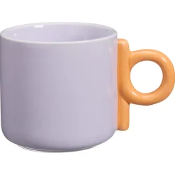 Kwantum Mokken|Mokken*Mok Met Oor Shapes Lila- 300ml Oranje