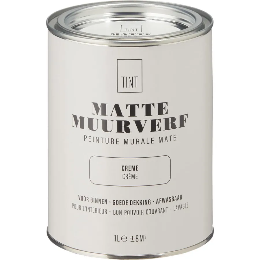 Kwantum Muurverf*Muurverf Mat Crème 1 L 1L