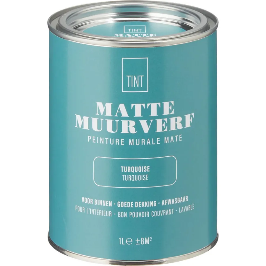 Kwantum Muurverf*Muurverf Mat Turquoise 1 L 1L