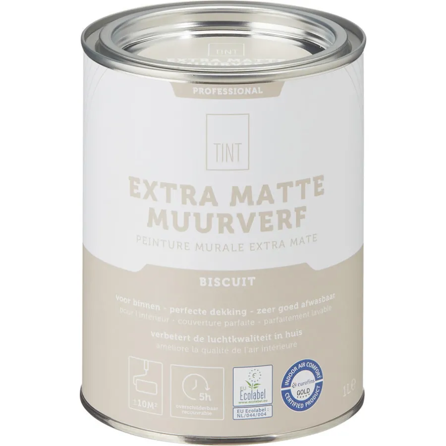 Kwantum Muurverf*Muurverf Professional Biscuit 1 L 1L