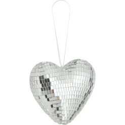 Kwantum Kerstdecoratie*Object Hart Dico Zilver - Maat S
