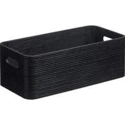 Kwantum Opbergkisten*Opbergkist Husum Zwart 38x17x12 Cm 38X17X12CM