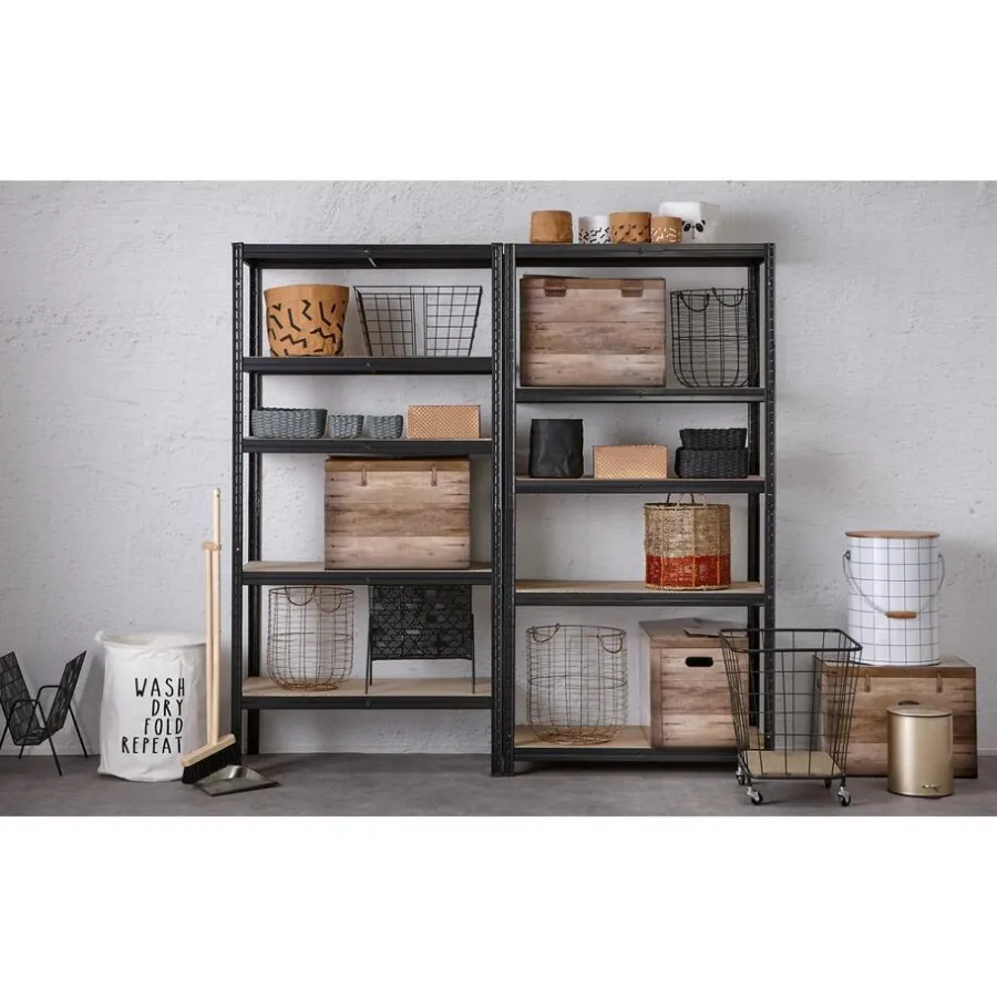 Kwantum Stellingkasten*Opbergrek Verzinkt Zwart