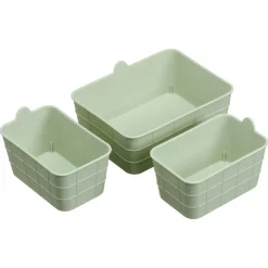 Kwantum Opbergboxen & Lades*Opbermand Mini - 3 Stuks Groen