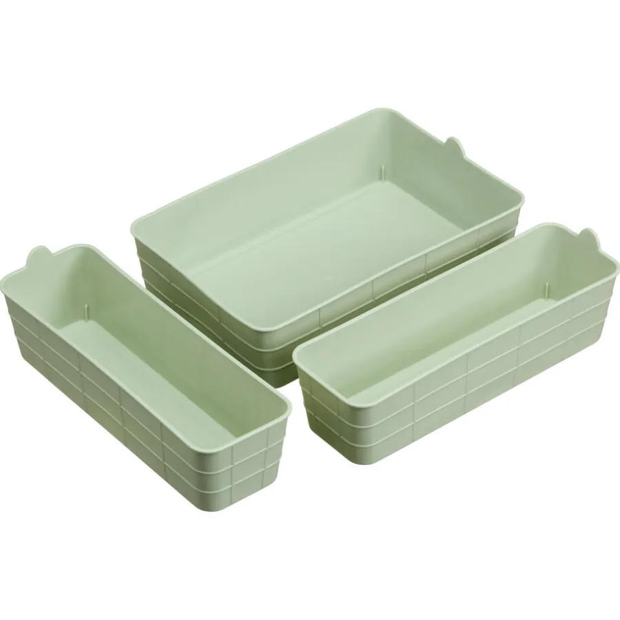 Kwantum Opbergboxen & Lades*Opbermand Mini Groot - 3 Stuks Groen