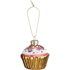 Kwantum Kerstballen & Kerstornamenten*Ornament Cupcake Roze